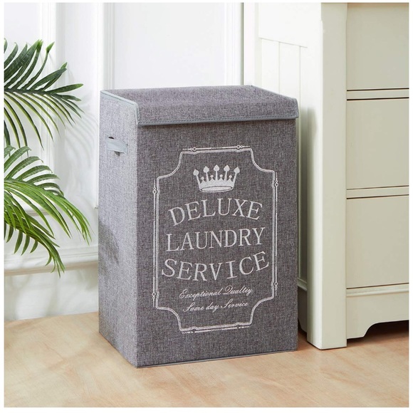 Storage & Organization Grey Laundry Hamper With Lid Xl High Capacity